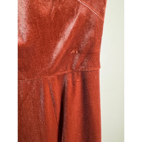 Jenny Yoo NWT Mara Rose Velvet Front Slit Maxi Dress Size 10 - Picture 9 of 10